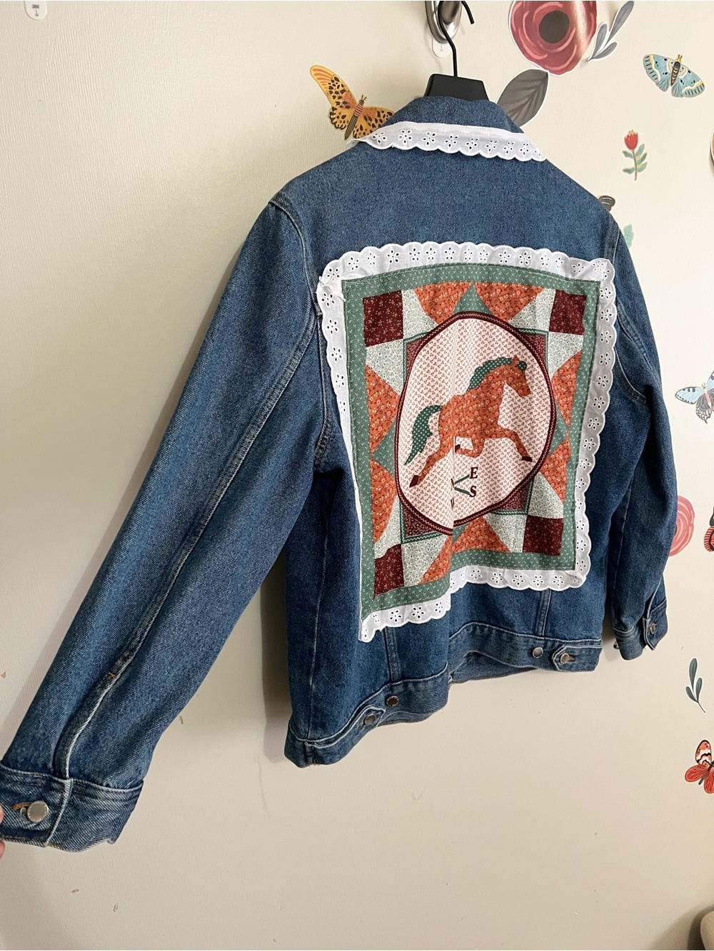 Upcycled H&M Denim Oversized Trucker Jacket M - Picture 2 of 9